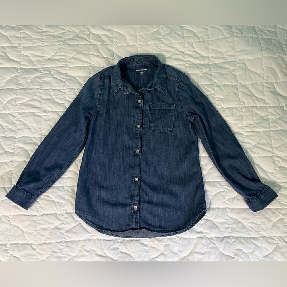 GAP Kids 1969 Classic Denim Button Down Shirt